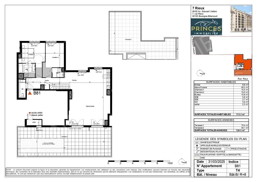appartement 4 Pièces en vente sur BOULOGNE BILLANCOURT (92100)