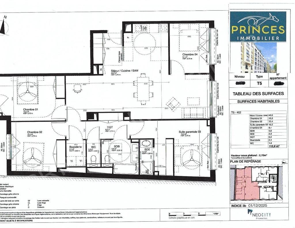 appartement 4 Pièces en vente sur BOULOGNE BILLANCOURT (92100)