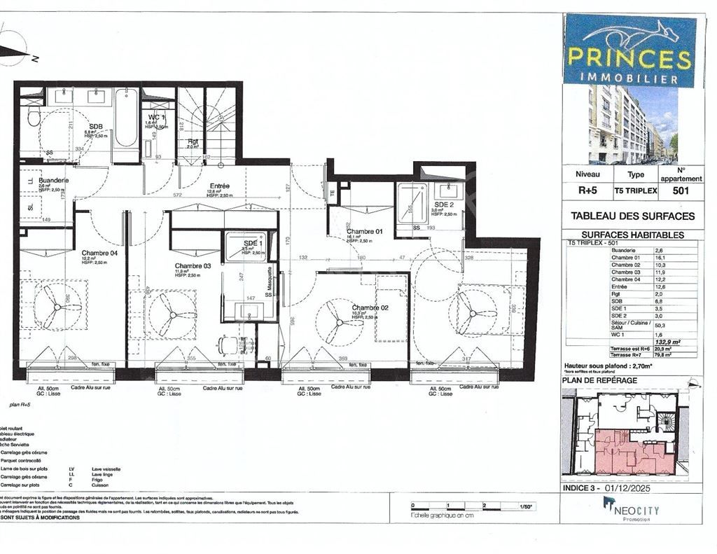 triplex 5 Pièces en vente sur BOULOGNE BILLANCOURT (92100)